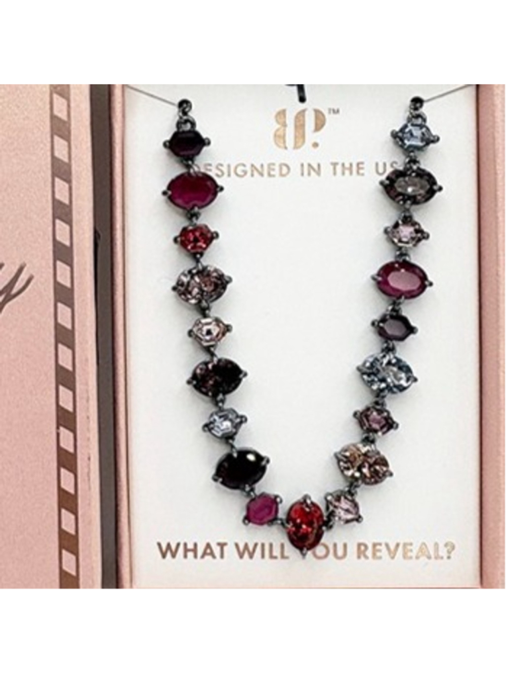 Holiday Jewel Candy Bracelet, Moonlit Merlot, Hematite plating